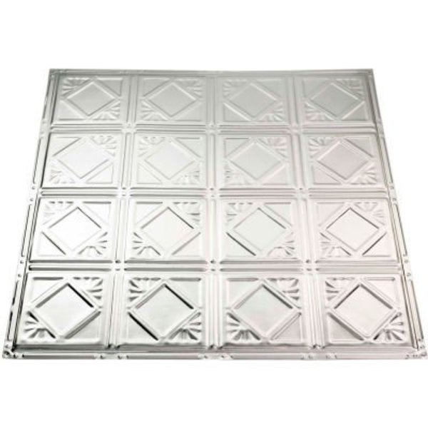 Acoustic Ceiling Products Great Lakes Tin Ludington 2' X 2' Nail-up Tin Ceiling Tile in Clear - T57-04